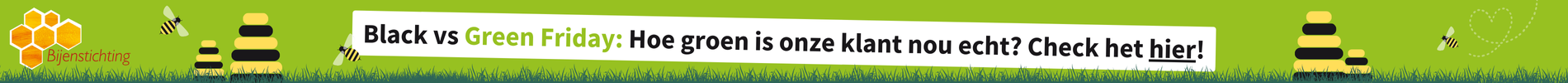 Black vs Green Bijenstichting website banner